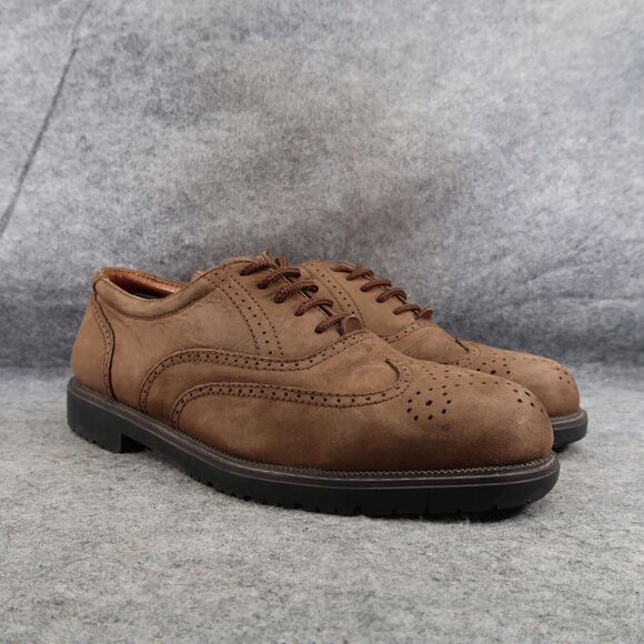 Claybrooke Shoes Mens 10.5 Oxford Wingtip Formal Classic Leather Montana Brown main image 15
